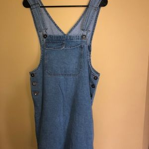 Denim overall dress
